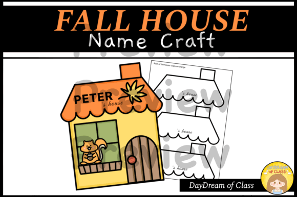 Download Fall House Name Craft Fall Activities | - Name craft Collection