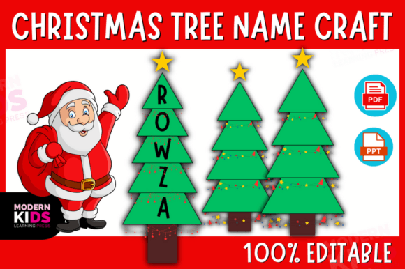 Download Christmas Tree Name Craft - PPTX File - Name craft Collection