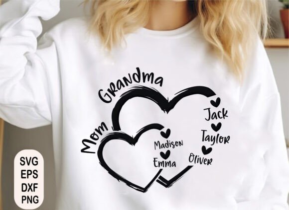 Download Custom Mama Heart Kids Name Svg, Mom Png - Kids name svg Collection