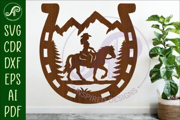 Download Horse Shoe Cowgirl Wall Sign - Premium Resources