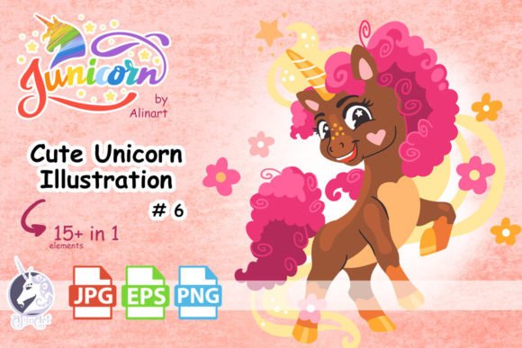 Download Floral Cartoon Unicorn Illustration - Cartoon unicorn Collection