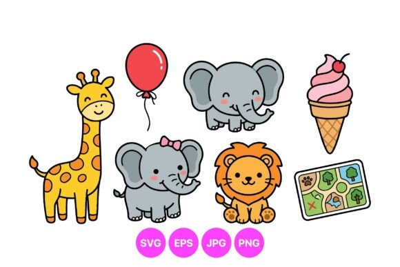 Download Cute Safari Animal Clipart Pack - Premium Resources